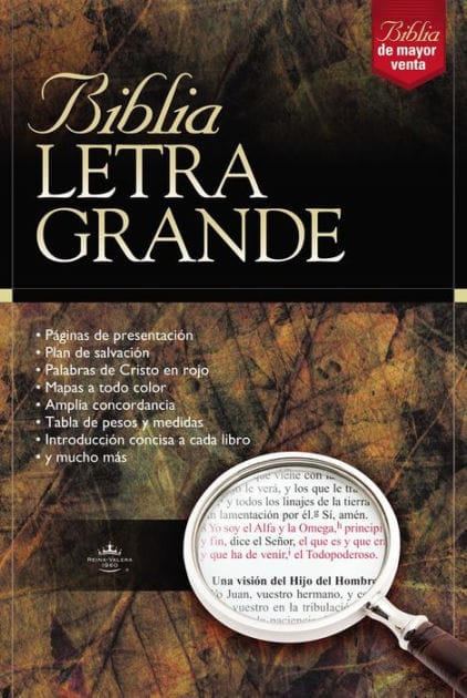 RVR60, Santa Biblia, Letra grande, Leatherflex, Negro, Palabras de Jesús en Rojo