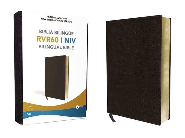 NIV/RVR60, Bilingual Bible, Leather-Look, Black / NIV/RVR60, Biblia Bilingüe, Imitación piel, Negro