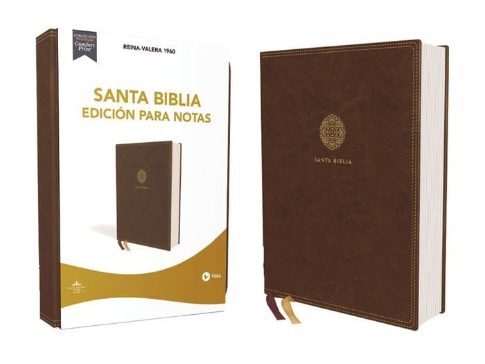 RVR60, Santa Biblia, Edición para Notas, Leathersoft, Café, Palabras de Jesús en Rojo, Comfort Print