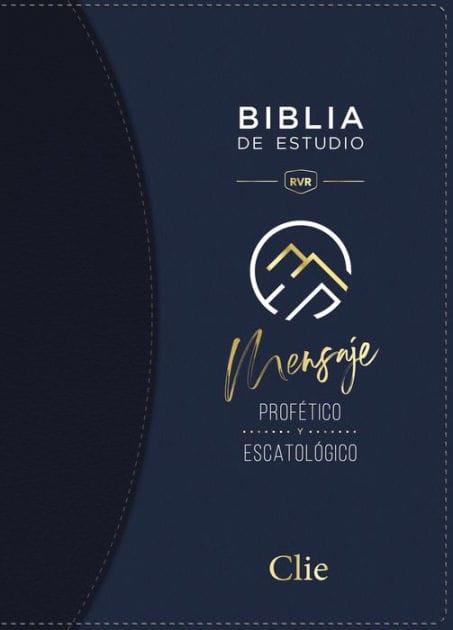 RVR, Biblia de Estudio del Mensaje Profético y Escatológico, Leathersoft, Azul, Interior a dos colores, con Índice