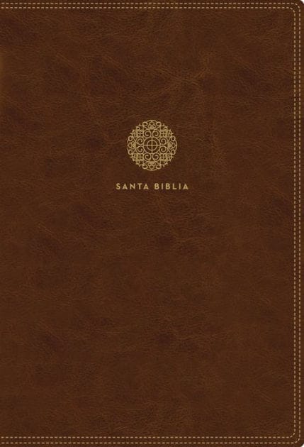 RVR60, Santa Biblia, Letra Supergigante, Leathersoft, Café, con Índice y Cierre, Comfort Print