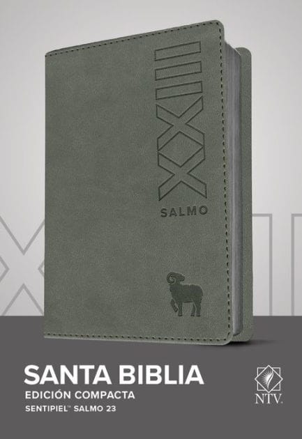 Santa Biblia NTV, Edición compacta, Salmo 23 (SentiPiel, Gris)