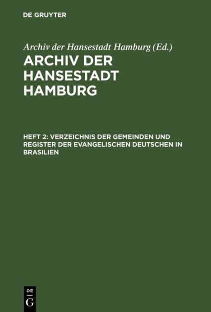 Verzeichnis der Gemeinden und Register der evangelischen Deutschen in Brasilien