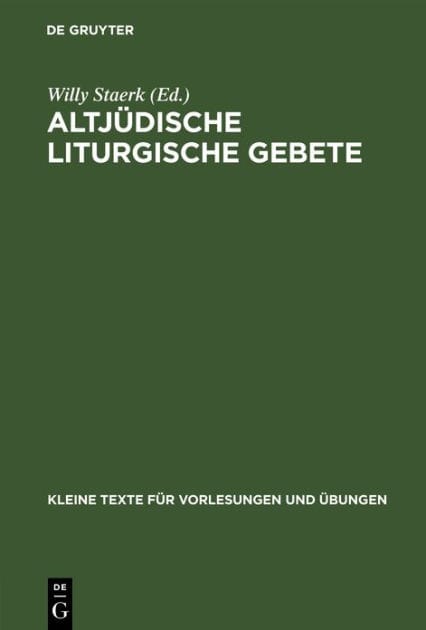 Altjüdische liturgische Gebete