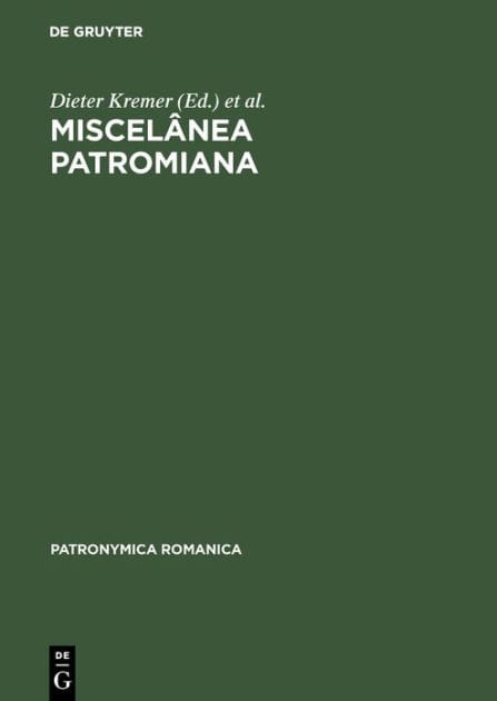 Miscelânea Patromiana: Actas do V Colóquio (Lisboa) seguidas das Comunicaçoes do VII Colóquio (Neuchâtel) e de duas Comunicaçoes do VIII Colóquio (Bucuresti)