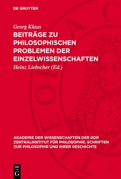 Beiträge zu philosophischen Problemen der Einzelwissenschaften