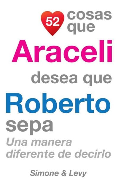 52 Cosas Que Araceli Desea Que Roberto Sepa: Una Manera Diferente de Decirlo