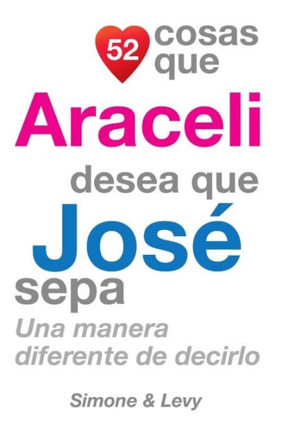 52 Cosas Que Araceli Desea Que José Sepa: Una Manera Diferente de Decirlo