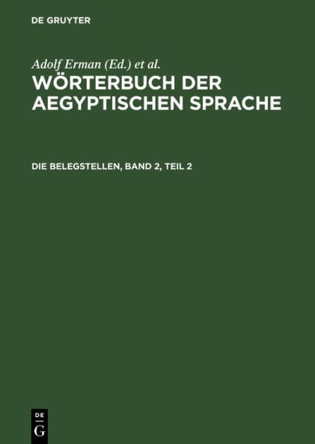 Die Belegstellen, Band 2, Teil 2