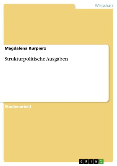 Strukturpolitische Ausgaben