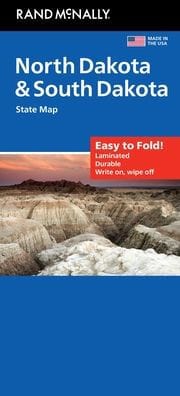 North & South Dakota Easy to Fold State Map
