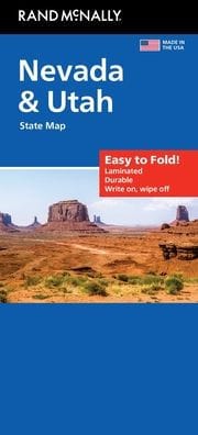 Nevada/Utah Easy to Fold State Map