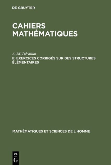Exercices corrigés sur des structures élémentaires