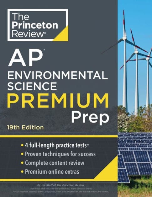 Princeton Review AP Environmental Science Premium Prep, 19th Edition: 4 Practice Tests + Digital Practice Online + Content Review