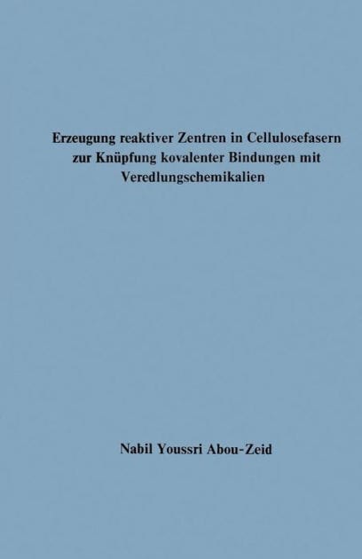 Erzeugung reaktiver Zentren in Cellulosefasern zur Knüpfung kovalenter Bindungen mit Veredlungschemikalien