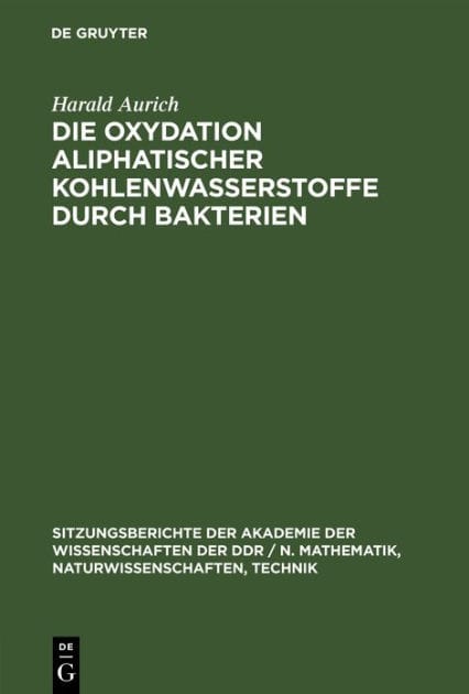 Die Oxydation aliphatischer Kohlenwasserstoffe durch Bakterien