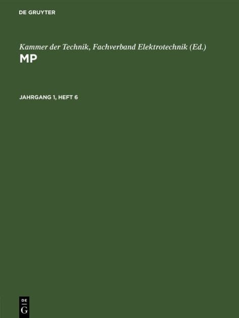 MP. Jahrgang 1, Heft 6
