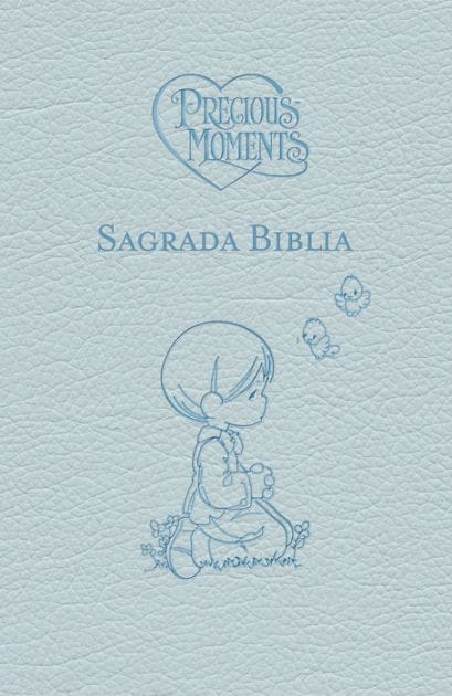Biblia Católica, Precious MomentsT, Leathersoft, Azul celeste, Comfort Print