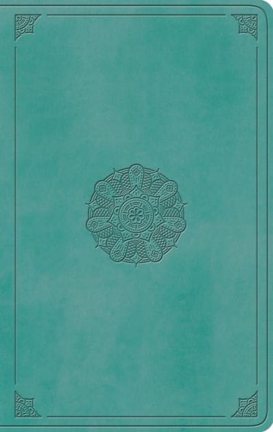 ESV Large Print Value Thinline Bible (TruTone, Turquoise, Emblem Design)