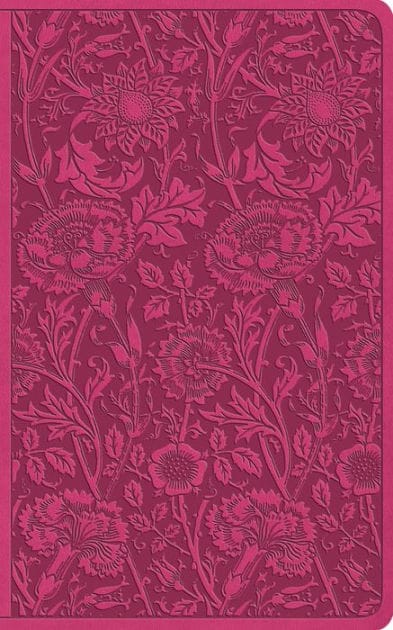 ESV Vest Pocket New Testament with Psalms and Proverbs, Red Letter (TruTone, Berry, Floral Design)