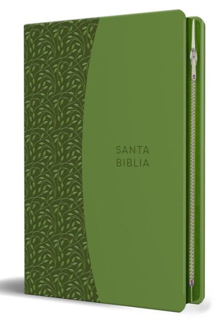 Biblia Reina Valera 1960 Tamaño grande, letra grande piel verde con cremallera / Spanish Holy Bible RVR 1960. Large Size, Large Print Green Leather with Zippe