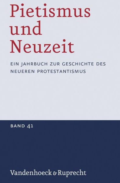 Pietismus und Neuzeit Band 41 - 2015