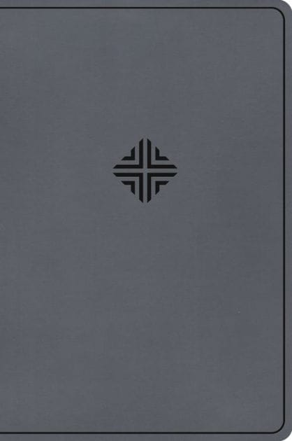 CSB Large Print Thinline Bible, Value Edition, Charcoal LeatherTouch