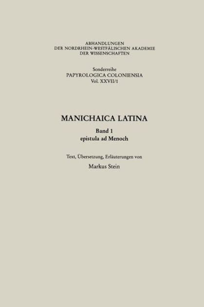 Manichaica Latina: epistula ad Menoch