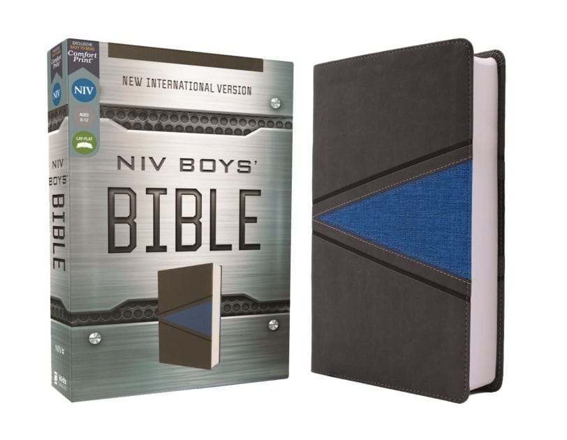 NIV, Boys' Bible, Leathersoft, Gray/Blue, Comfort Print