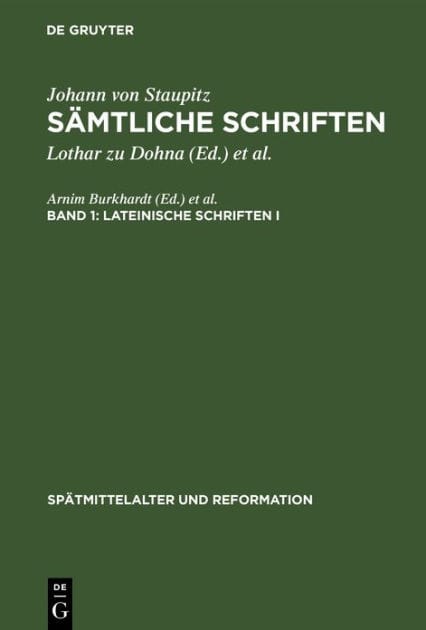 Lateinische Schriften I: Tübinger Predigten