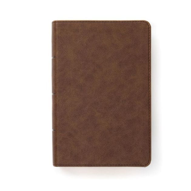 CSB Single-Column Compact Bible, Brown LeatherTouch