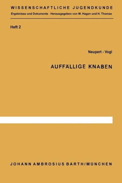 Auff�llige Knaben: L�ngsschnittstudien