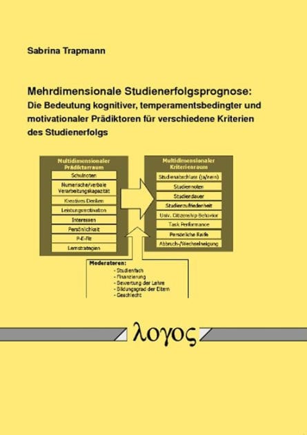 Mehrdimensionale Studienerfolgsprognose: Die Bedeutung kognitiver, temperamentsbedingter und motivationaler Pradiktoren fur verschiedene Kriterien des Studienerfolgs