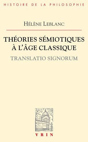 Penser le signe a l'age classique