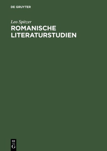 Romanische Literaturstudien: 1936-1956