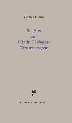 Register zur Martin Heidegger Gesamtausgabe
