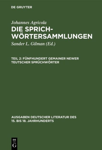 Fünfhundert gemainer newer teutscher Sprüchwörter