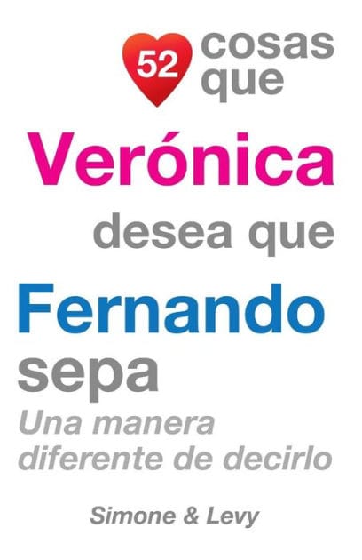 52 Cosas Que Verónica Desea Que Fernando Sepa: Una Manera Diferente de Decirlo