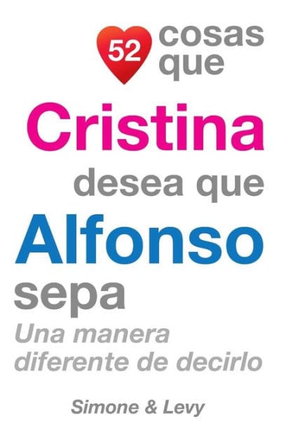 52 Cosas Que Cristina Desea Que Alfonso Sepa: Una Manera Diferente de Decirlo