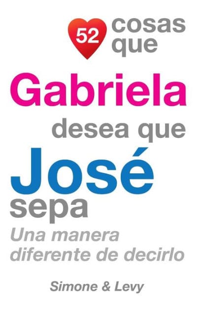 52 Cosas Que Gabriela Desea Que José Sepa: Una Manera Diferente de Decirlo
