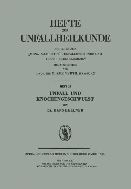 Unfall und Knochengeschwulst