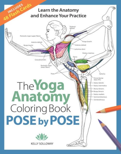 The Yoga Anatomy Coloring Book: Pose by Pose: Learn the Anatomy and Enhance Your Practice - An Educational Anatomy Coloring Book for Yoga Teachers, Medical Students, & Adults (Volume 2)