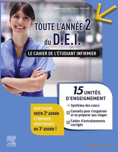 Toute l'année 2 du DEI Le cahier de l'étudiant infirmier: 15 UE : Synthèse des cours + Conseils pour s'organiser et se préparer aux stages + Cahier d'entraînements corrigés