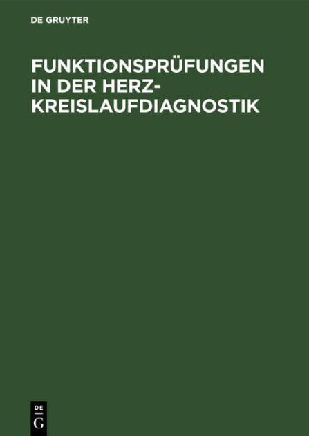 Funktionspr fungen in der Herz-Kreislaufdiagnostik