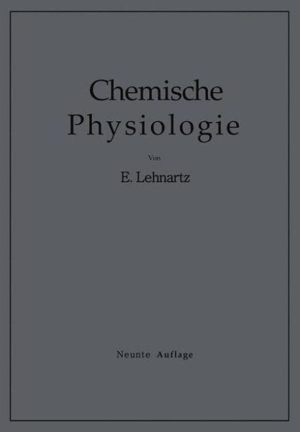 Einführung in die Chemische Physiologie